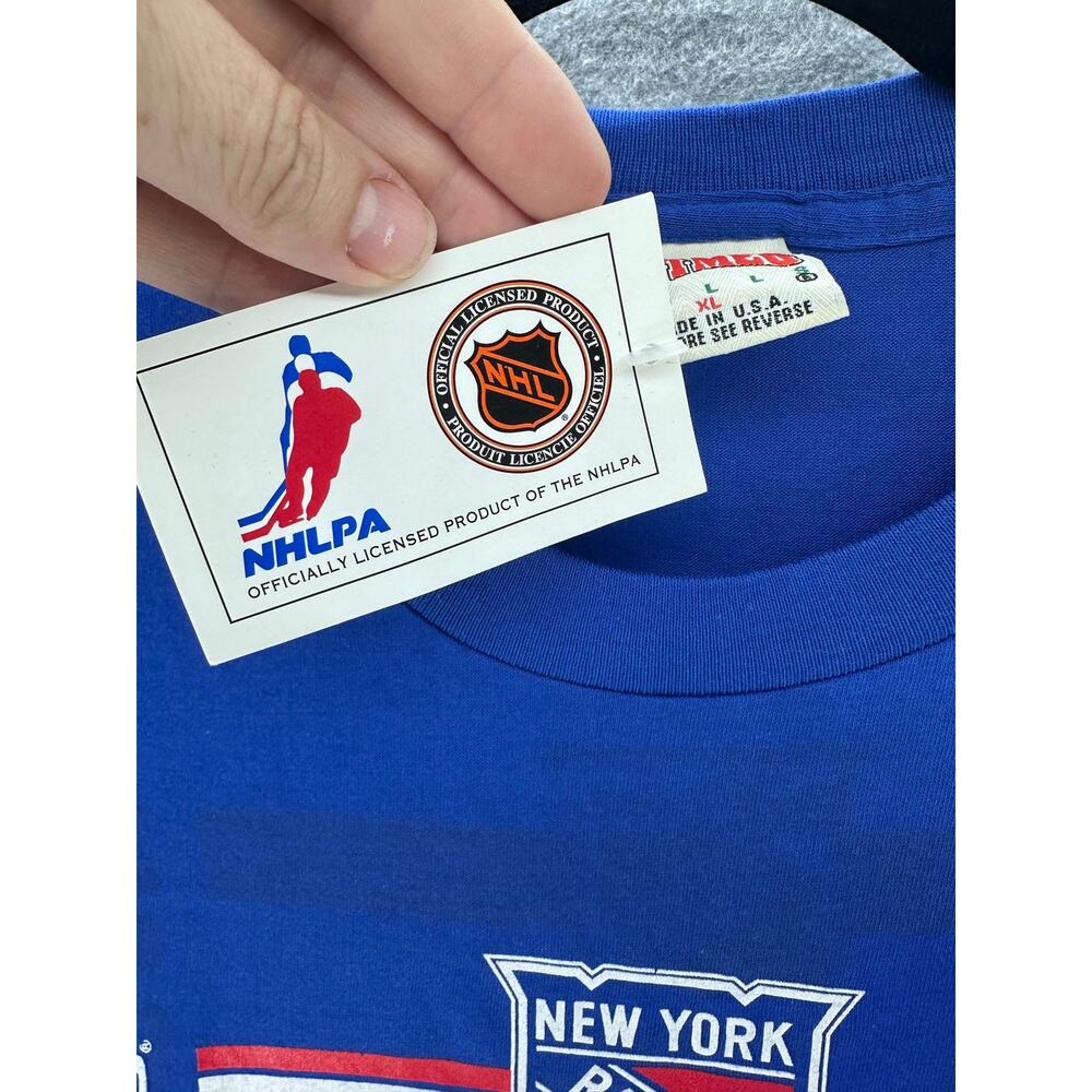 Nutmeg Mills Unisex XL VTG NWT Stanley Cup Champ Shirt 1994 New York Rangers NHL - Picture 4 of 12